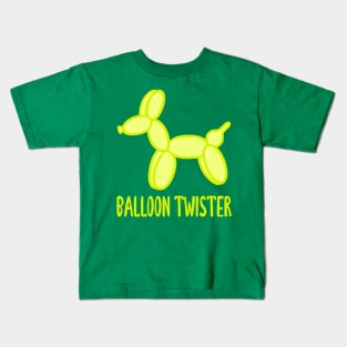 Balloon Twister! (Chartreuse) Kids T-Shirt